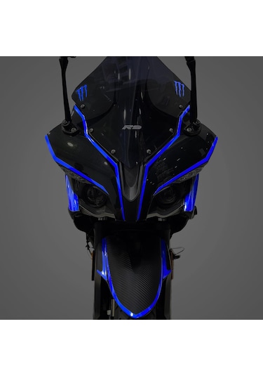 Bajaj Pulsar RS 200 Full Sticker Set Custom Neon Mavi