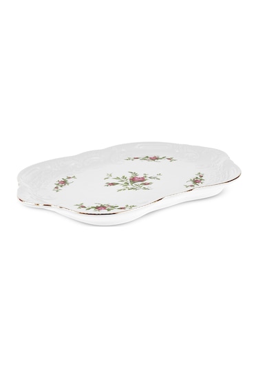 Karaca Vintage Rose Kayık Tabak 30 Cm Çok Renkli