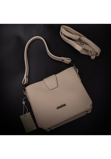 Kare Küçük Boy Kadın Kol Çantası- 22 X 20 X 10 - 03154 - 22 X 20 X 10 / Krem Çok Renkli