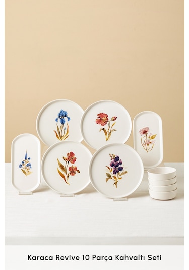 Karaca Revive 10 Parça 4 Kişilik Kahvaltı Seti Beyaz