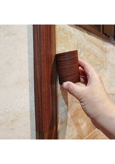 Elmpaly 01 Ahşap Desenli Kendinden Yapışkanlı Çıkarılabilir Mobilya Yenileme Şeridi Duvar Masa Kapı