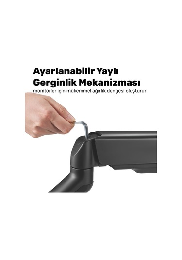 Npo Std46012b Airgrip 17"-32" Ergonomik 360 Amortisörlü Vesa Tek Kol Monitör Tutucu