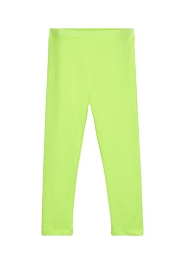 Lovetti Neon Sarı Kız Çocuk Tam Boy Düz Basıc Tayt 5262S019 Sarı