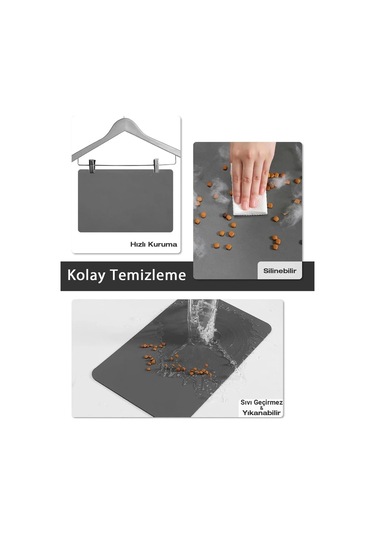 Matgo Pati Mama Çeken Kedi Beslenme Matı Kaymaz Sıvı Geçirmez 50 x 70 CM