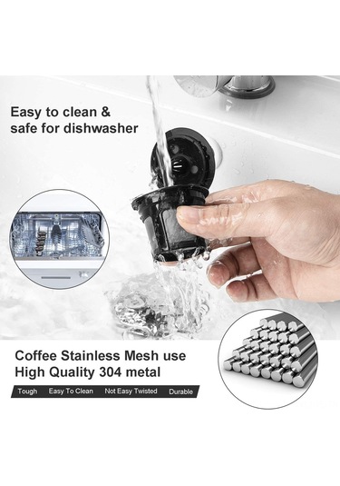 Lemestar Kahve Kapsülleri İçin Yeniden Kullanılabilir Pp Filtre 51x46mm , Sürdürülebilir, Siyah, 6 Adet Set - Kafe Ve Kahve Dükkanları İçin Modern Stili Siyah