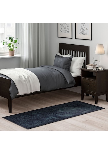 Eskitme Halı, Koyu Mavi, 80x180 Cm