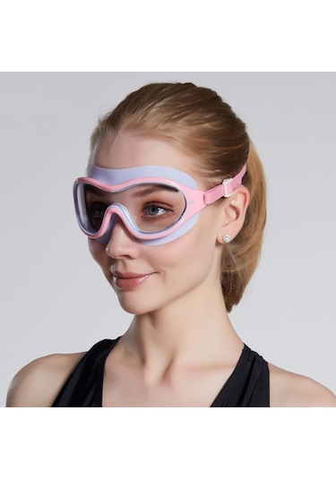 Xindoker Yetişkinler İçin Geniş Görünümlü, Su Geçirmez, Sislenmeyen, Pembe Yüzme Gözlüğü - Erkek & Kadın İçin Stüdyo Stili Yüzme Ve Dalış Gözlüğü Pembe