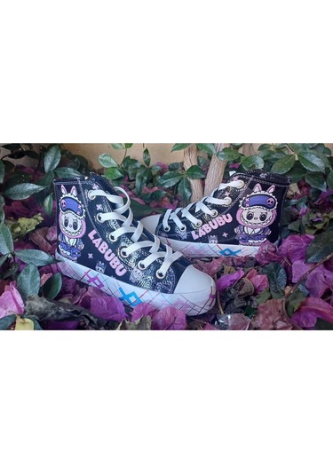 Scarpe Magiche Labubu Sneaker Kız Çocuk Ayakkabı 31-35 Numara Arası Işıksızdır Siyah