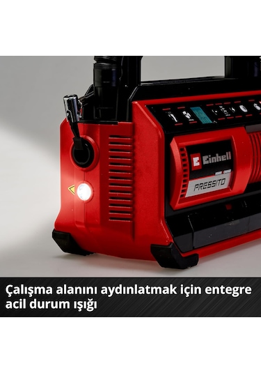 Einhell Pressito 18/25 Power X-change Hibrit Kompresör 18 V, Güç