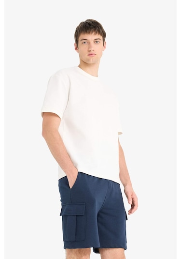 DeFacto Regular Fit Beli Bağcıklı Kargo Cepli Şort D9494AX25SMNV253