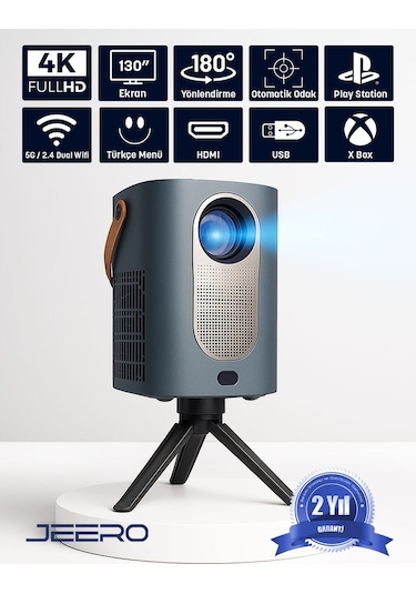Jeero Hy6 Ev Sinema Projeksiyon Cihazı Ayak -türkçe Menü