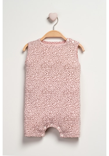 Baby Fou Kız Bebek Kısa Tulum Pembe