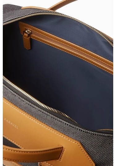 Weekender Bag Ecocraft Canvas Sandstone Black Hafta Sonu Çantası