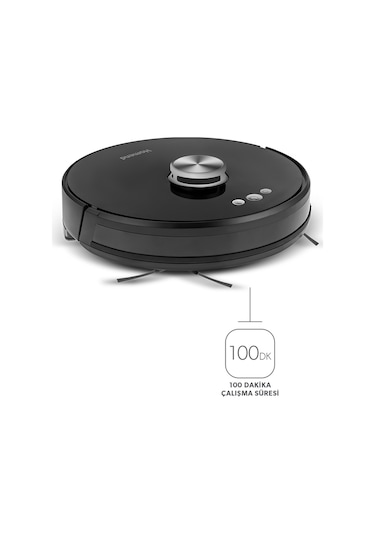 Homend Alex Laser Pro 1283H Moplu Ve Haritalamalı Akıllı Robot Süpürge Siyah