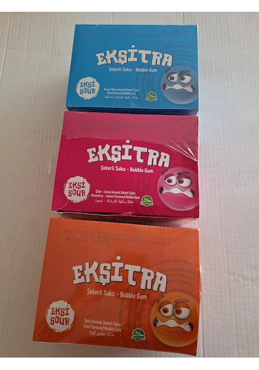 Ekşitra Karışık Meyveli,çilek-limon-kola Aramola Sakız 100 Adet