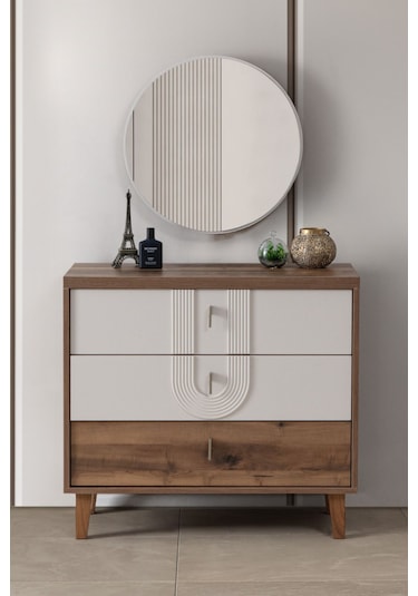 Şifonyer, Megan Çekmeceli Aynalı Şifonyer Çok Renkli