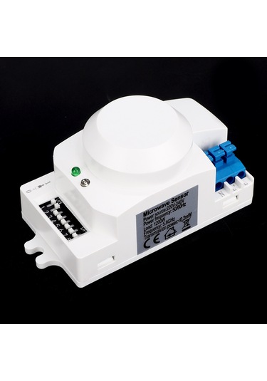 Fosenze 220-240v 360 Taramalı Mikrodalga Sensörü, Otomatik Işık Kontrolü, 10-2000lx Işık Hassasiyeti, 2-10m Algılama Mesafesi, Tavan Montajlı Sk-600