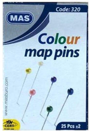 Mas 320 Renkli Başlı Toplu İğne