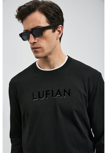 Lufian Sara Siyah Erkek Uzun Kollu T-shirt 112020057 Siyah