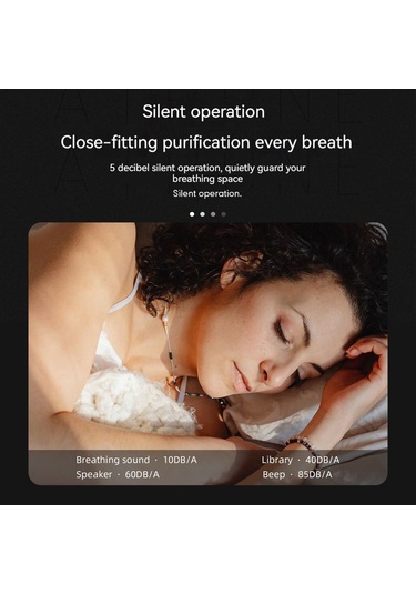 Taşınabilir Hava Temizleyici Küçük Hava Filtresi Negatif İyon Jeneratörü 30m/cm3 Düşük Gürültü Çift Negatif İyon Çıkışları 250mah Pil İle Ayarlanabilir Çoklu Modlar Dahili