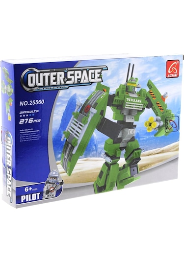 Ausini Outer Space 276 Parça Yeşil Robot