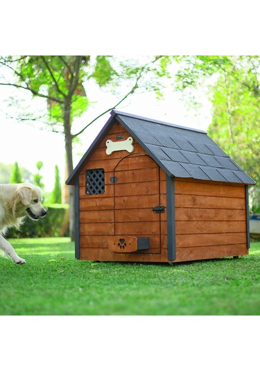 Mandu Isı Yalıtımlı Ahşap Köpek Kulübesi Xlarge