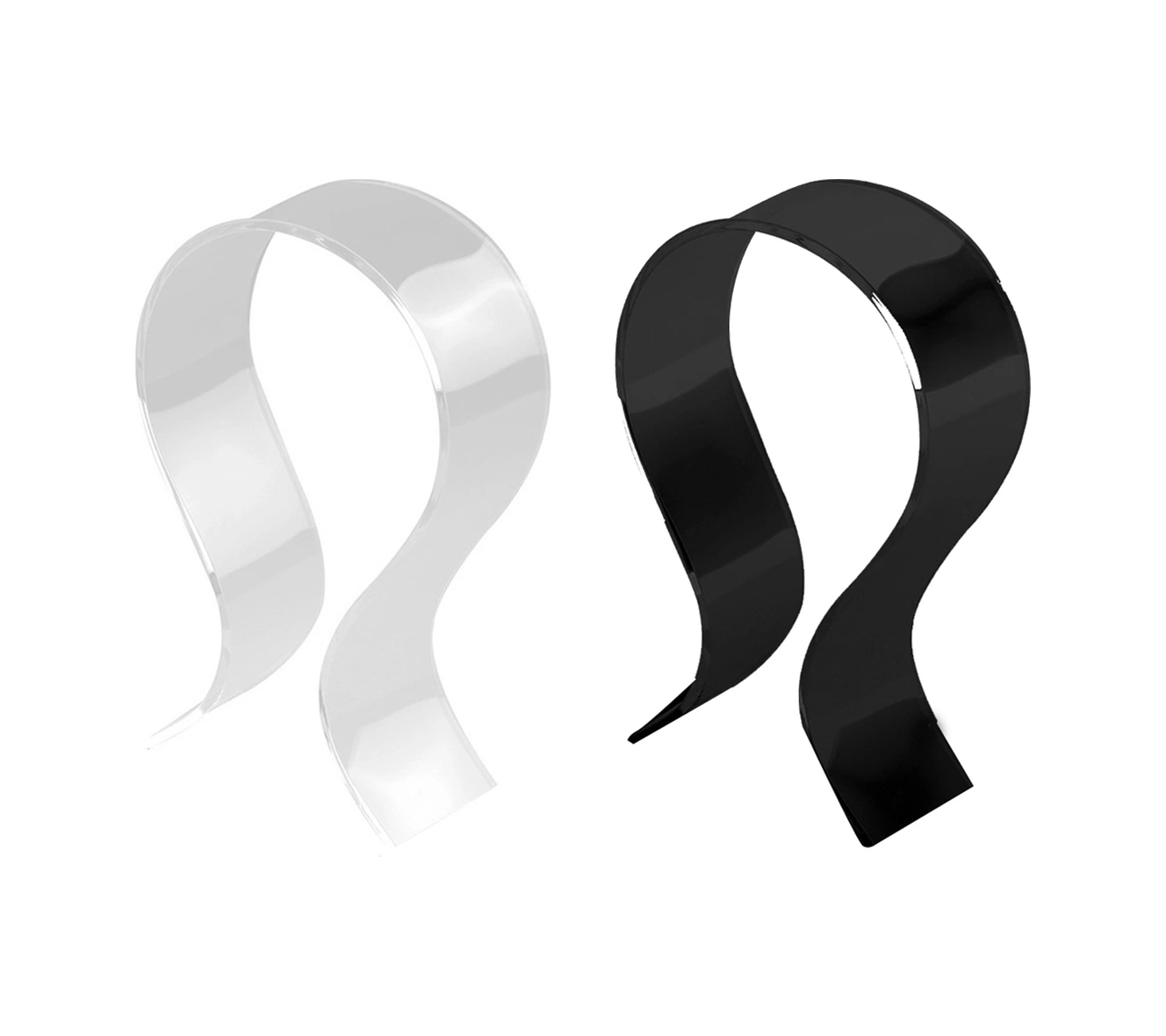 Padalink Siyah Akrilik Kulaklık Tutucu - Dayanıklı U Şekilli Ev & Mağaza Kullanıma Uygun Kulaklık Sergi/rahat Saklama Tabanı