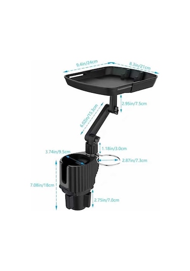 Ensueno C003 2 İn 1 Araç Bardak Tutucu-siyah