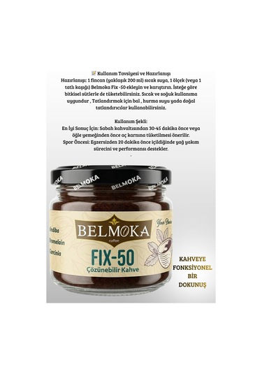 Fıx-50 Hindiba Bromelain Garcinia Katkılı Çözünebilir Form Kahve 120 G