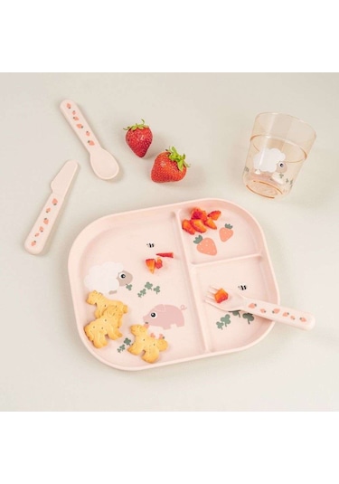 Done By Deer - Tiny Farm - Çatal, Kaşık Ve Bıçak Seti - Pembe