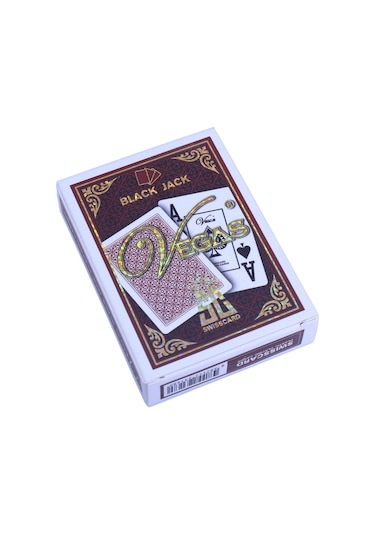 Swisscard İskambil Blackjack Poker Oyun Kartı - Kırmızı
