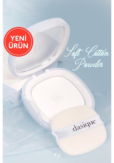 Dasique Sebum Dengeleyici Pürüzsüz Bitiş Sunan Transparan Kompakt Pudra Soft Cotton Powder Beyaz