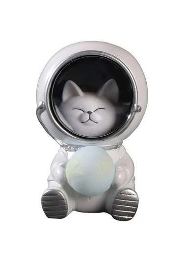 Opulentliving Galaksi Astronot Işık Dekorasyonu - Ev Ve Ofis Masası İçin Aydınlatma Beyaz Beyaz