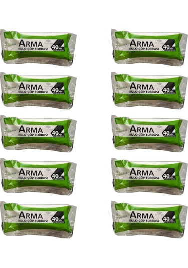 Arma Kimpack Beyaz Mini Boy 40 x 50 CM 20 L Çöp Torbası Poşeti 10 x 40'lı