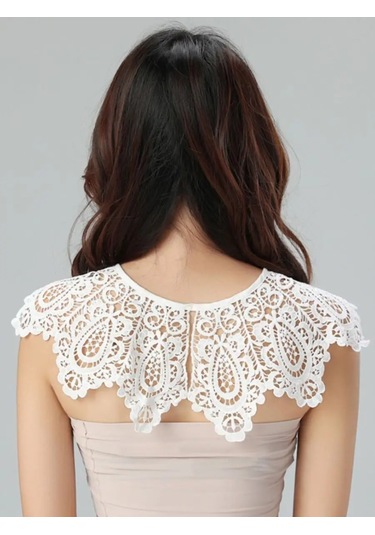 Levikraft Elbise İçin Beyaz Dantel Çıkarılabilir Okul Yaka 171304011 Beyaz