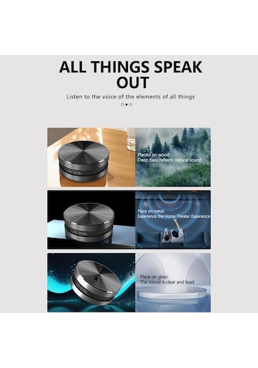 Vkemall Bluetooth Hoparlör Mt100 Kemik İletimli Hoparlör Akıllı Bt 5.1 Gerçek Kablosuz Hoparlörler 360 Ste
