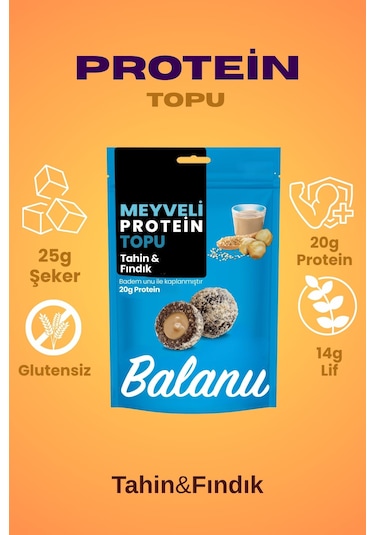 Meyveli Tahinli & Fındıklı Protein Topları 110gr X3 Adet