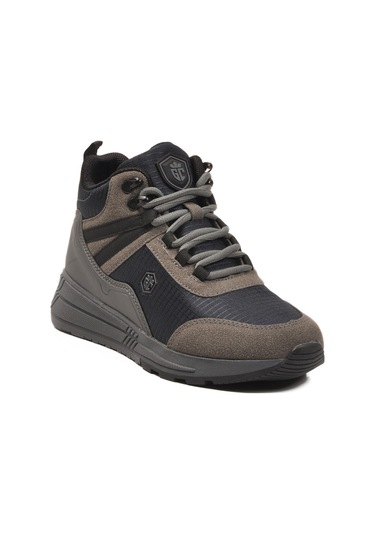 Füme Bilek Boy Kaymaz Bağcıklı Hafif Unisex Bot 2880 G Füme