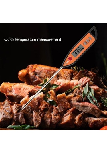 Turuncu Tp300 Gıda Termometresi Uzun Prob Lcd Ekran Su Geçirmez Doğru Anında Okuma Barbekü Elektronik Dijital Termometre Mutfak Aletleri