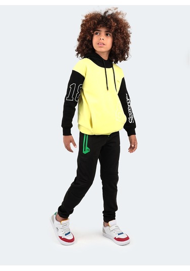 Slazenger DJURO IN Unisex Çocuk Sweatshirt Sarı