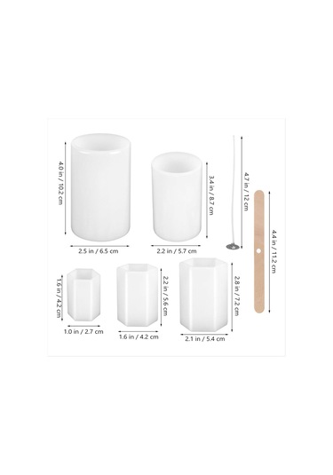 Gildedwill Silikon Mum Kalıbı, Mum Yapımı İçin Sütun Mum Kalıbı, Kendin Yap Mum Yapımı Kalıbı