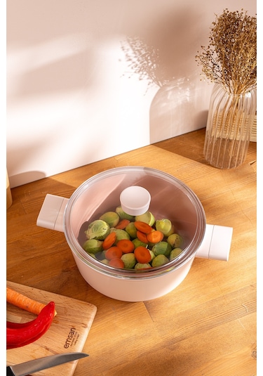 Emsan Swiss Crystal Derin Tencere Pembe 20 CM