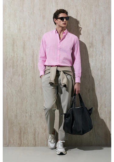Lufian Marco Erkek Basic Gömlek Regular Fit Pembe Pembe 111010653100800 Pembe Lufian Marco Erkek Basic Gömlek Regular Fit Pembe Pembe 111010653100800 Pembe