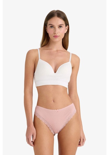 Defacto Dantel Detaylı Ribana 3'lü Brazilian Külot-fall İn Love D8672AX25AUGR93 Gri