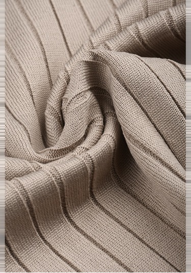 Deepsea Erkek Bej Rahat Kalıp Çizgi Dokulu Triko Kazak Şık & Modern Tasarım 2605432 Bej
