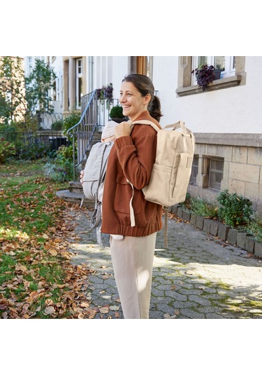 Lassig Vividal Bebek Bakım Sırt Çantası Humus Krem