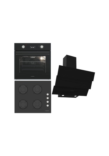 Termikel BO O6555C B - BH P6144C B - CH S6532C BB Ankastre Set Siyah