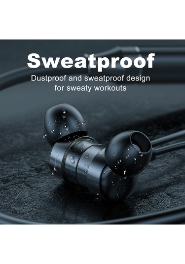 Skycity Siyah Boya 5.1 Sürüm Bluetooth Boyun Kordonlu Kulaklık, 10m Aktarım Mesafesi, 13-15 Saat Sürekli Çalma Süresi, Manyetik Silikon Uyumlu Spor Kulaklık