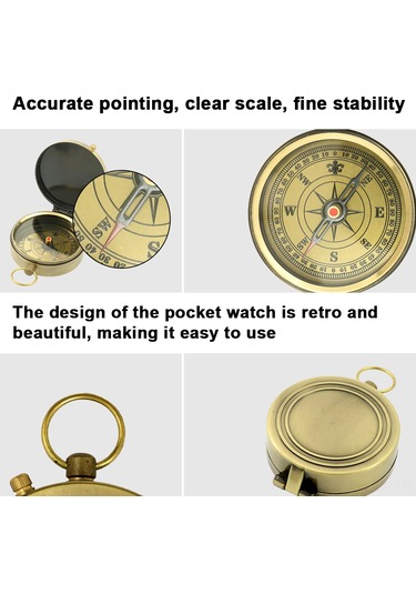 Yaozixa Retro Gümüş Çelik Konpas - Doğru Yön Belirleyici, Dayanıklı Metal, Kamp Ve Yürüyüş İçin