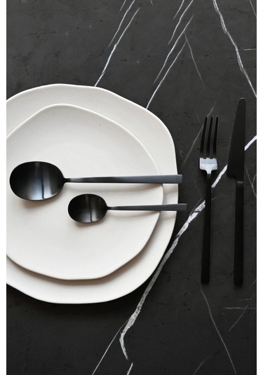 101 Copenhagen Kogei Cutlery 16 Parça Çatal Bıçak Kaşık Seti Siyah